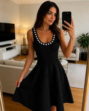 CRYSTAL KNIT DRESS