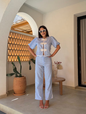 AMÉLIE BLUE SET – Set cămașă și pantaloni
