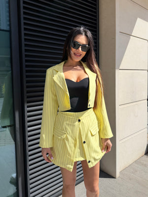 SET CU DUNGI SUBȚIRI, BLEUMARIN – bustieră și pantaloni