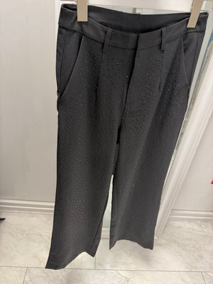 CRYSTAL BLACK TROUSERS – pantalon negru cu pietre