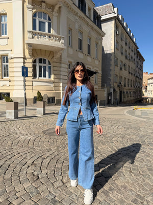 CITY DENIM SET - sacou și pantaloni