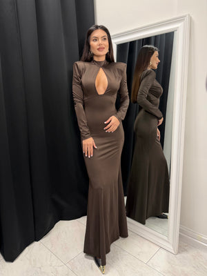 NOVA CURVE NUDE – bodycon dress in beige