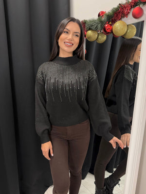 STONE & SHINE KNIT - pulover moale cu efecte strălucitoare