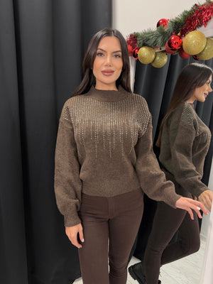 STONE & SHINE KNIT - pulover moale cu efecte strălucitoare