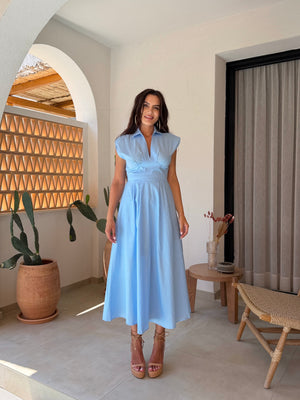 CÔTE DRESS – Rochie lungă cu guler