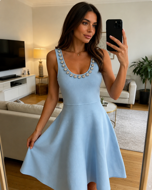 CRYSTAL KNIT DRESS