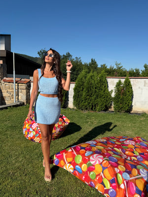 SET PĂPUȘI – Set din două piese în albastru