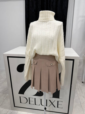 PARIS KNIT SKIRT - fustă plisată