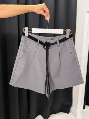 Pantaloni scurți VELVET BELT SHORTS – pantaloni scurți cu curea din catifea
