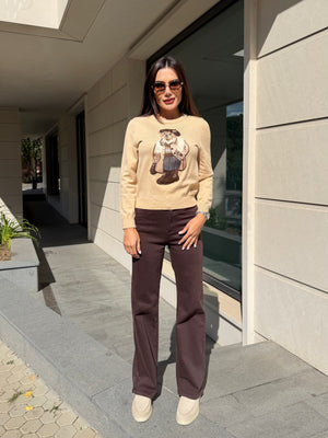 CHOCOLATE STRAIGHT JEANS – straight-leg jeans