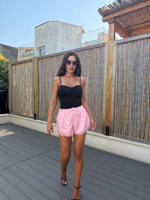 LACE SATIN SHORTS