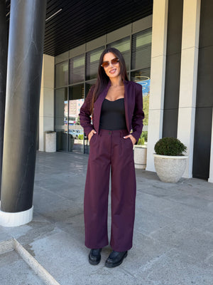LONDON BARREL-LEG TROUSERS – barrel-leg trousers