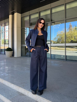 LONDON BARREL-LEG TROUSERS – barrel-leg trousers