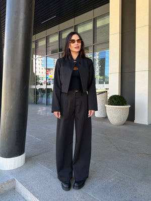LONDON BARREL-LEG TROUSERS – pantaloni cu croială balon